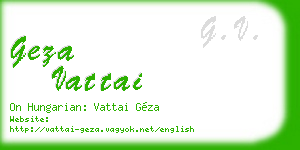 geza vattai business card